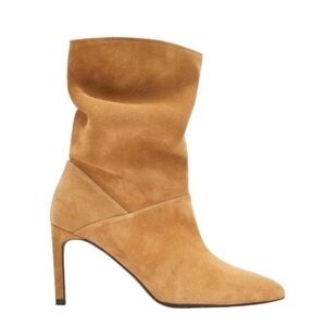 AllSaints Orlana Pointed Suede Leather Boots in Tan Size 8 US 38 EU